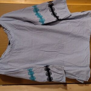 Talbot's Seer Sucker Blouse